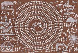 Dancing Dots and Crimson Canvas: A Warli Art Tale